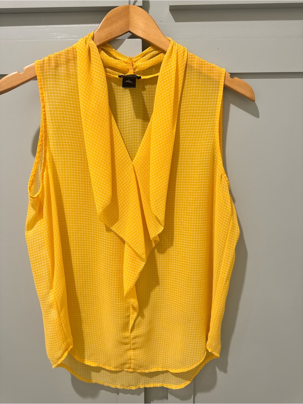 Ann Taylor Yellow Sleeveless Tie-Neck Camisole